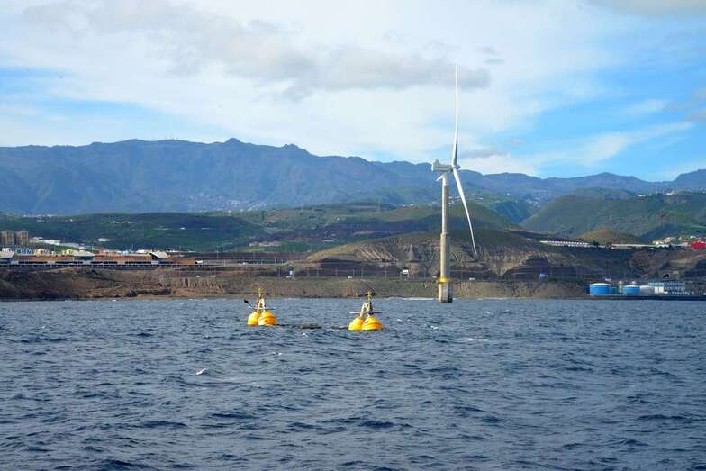Banco de ensayo de la PLOCAN en la costa oriental de Gran Canaria/TA.