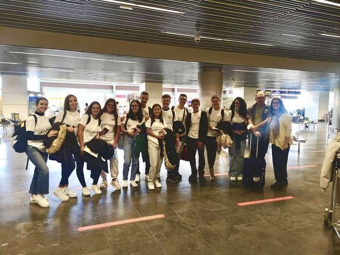 Imagen de uno de los grupos del IES Lomo de La Herradura que se encuentra de viaje / TA