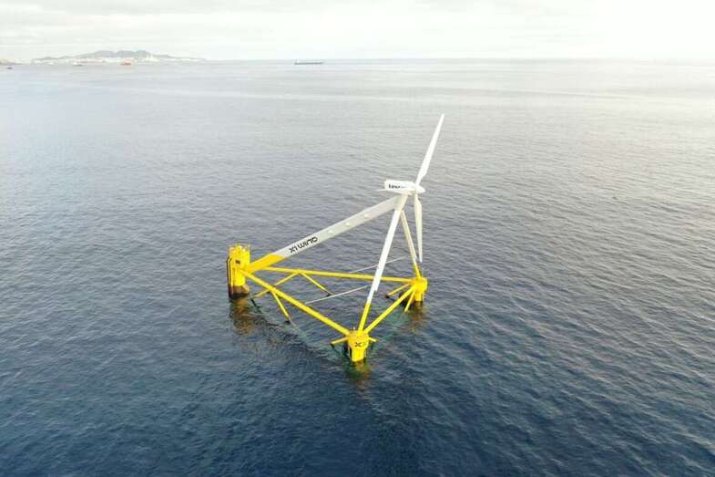 Imagen del prototipo de la plataforma flotante de X1 Wind / TA