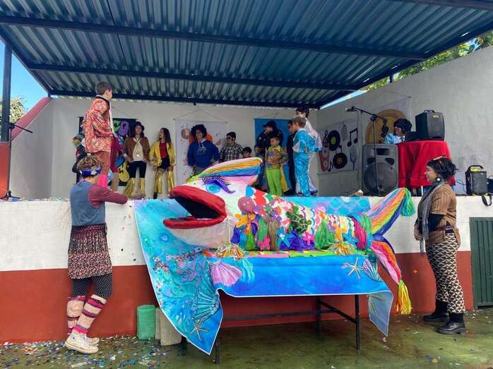 Momento del acto de la incineración de la sardina/TA.