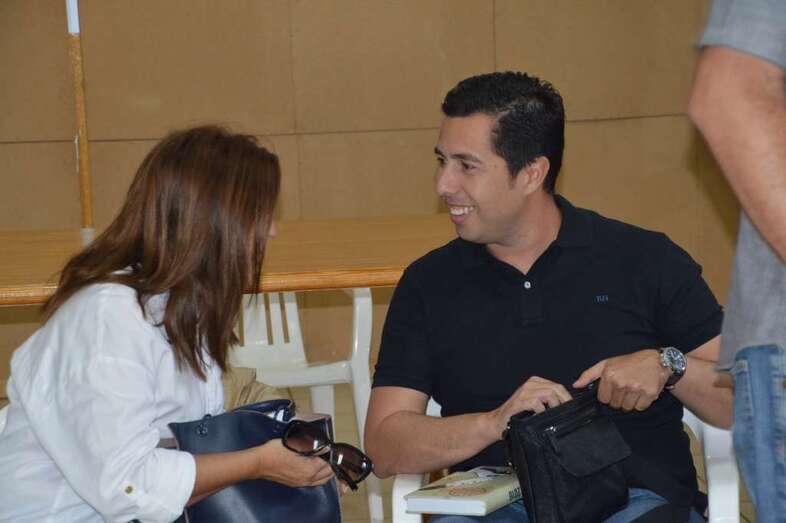 La alcaldesa y el dirigente local del PSOE, en una imagen reciente (Foto TA)