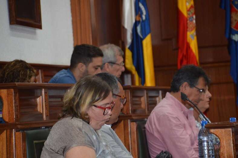 Concejales de la oposición en el último Pleno del Ayuntamiento de Telde (Foto TA)
