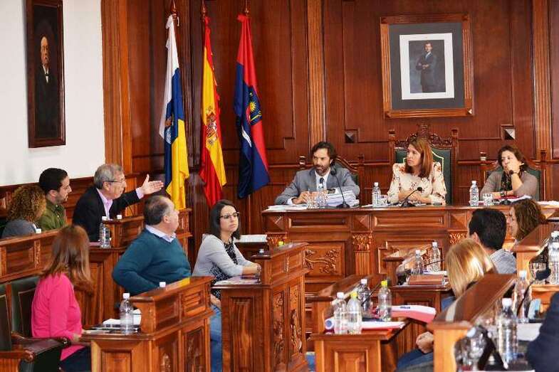 Imagen de archivo de un Pleno reciente del Ayuntamiento de Telde (Foto TA)