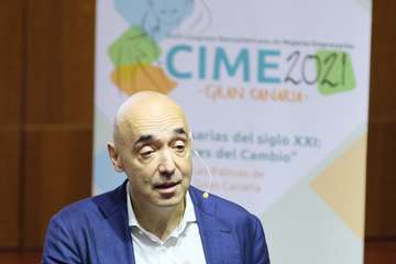 Cipri Quintas: durante su intervención en el XXXI Congreso Iberoamericano de Mujeres Empresarias, organizado por ASEME Canarias/TA.