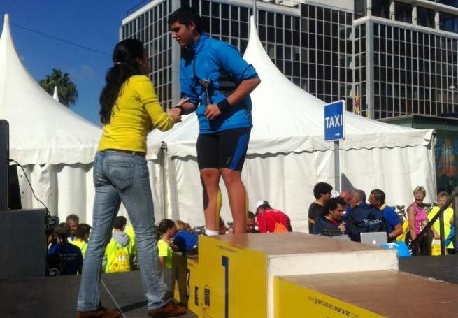 Melián, en el podio (Foto TA)