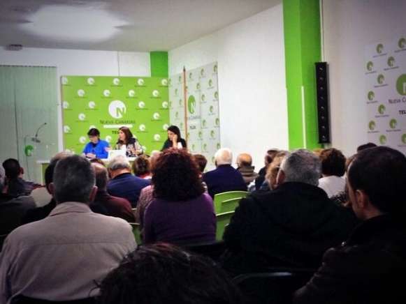 Momento de la asamblea de esta noche en la sede de NC (Foto TA)