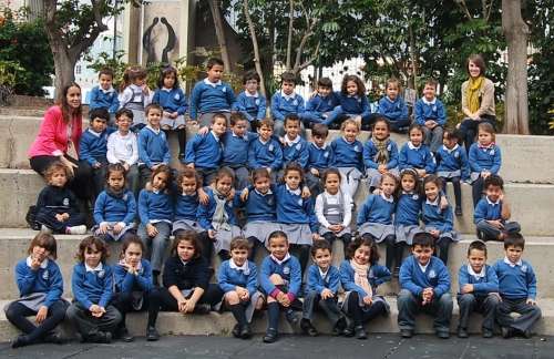 Alumnos de Infantil en el parque de San Juan (Foto TA)