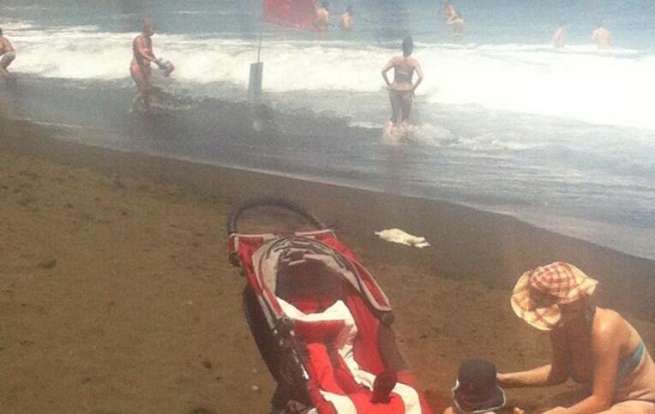 Imagen enviada a TA por un usuario de la playa (Foto TA)