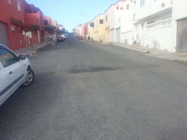 El bache ya asfaltado (Foto TA)