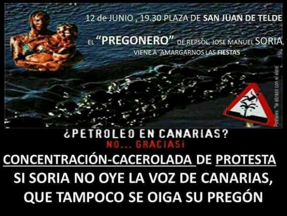 Anuncio de Boicot al pregón de Soria en Telde (Foto TA)