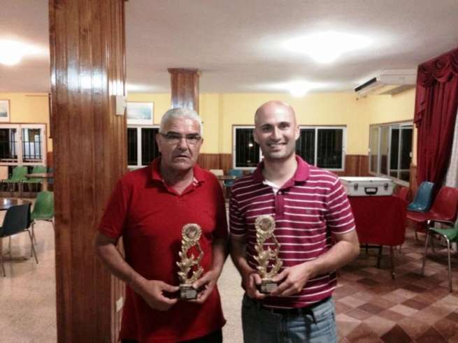 Francisco Suárez y Juan José Gil, campeones de Zanga en Ingenio (Foto TA)