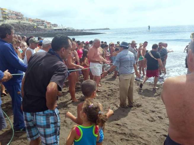 La exhibición tuvo lugar en el extremo Norte de la playa (Foto TA)
