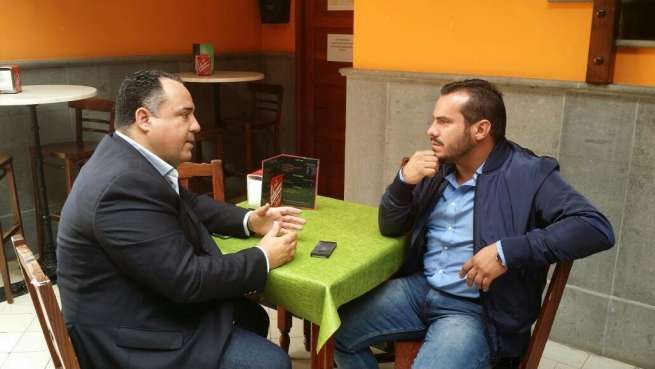 Agustín Pérez y Ruben Fontes, este viernes en Telde (Foto TA)