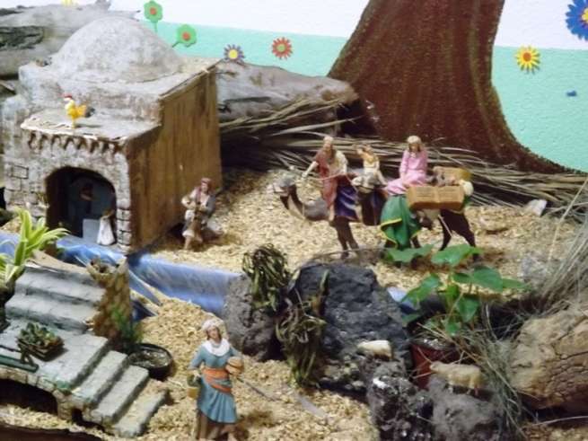 Detalle de belén del CAI de Santa Rosalía (Foto TA)