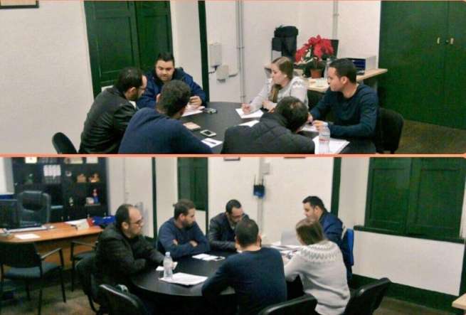 Momento de la reunión de este miércoles en Protección Civil de Telde (Foto TA)