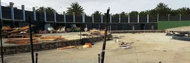 Estado del auditorio del parque urbano de San Juan (Foto TA)