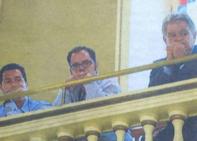 Ramos (i), entre los invitados (Foto C7)