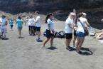 Limpieza realizada por los trabajadores de TUI en las calas de Palos y San Borondón (Foto TA)