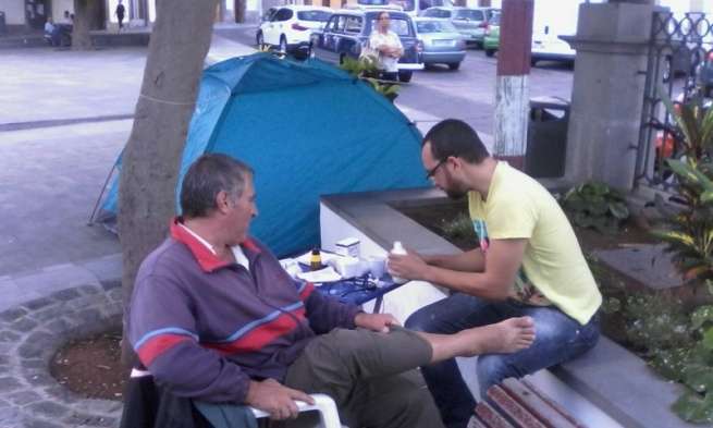 Santiago León fue atendido días atrás de una herida en el pie (Foto TA)