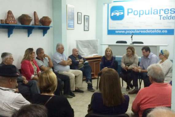 El encuentro se celebró esta tarde en la sede del PP de Telde (Foto TA)