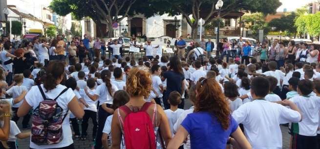 Actividades del CEIP León y Castillo, hoy viernes, en San Gregorio (Foto TA)