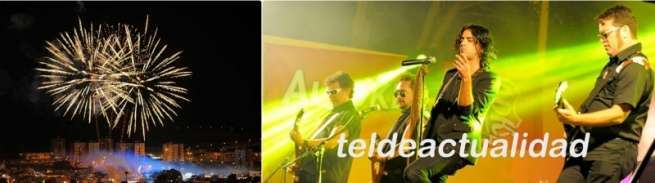 Los fuegos y la actuación de Los Lola centraron anoche los actos de la víspera de las fiestas de la Caña Dulce y la Concepción (Foto TA)