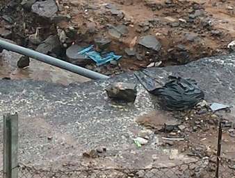 Uno de los desperfectos denunciados (Foto TA)