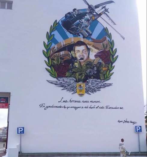 Imagen del graffiti que recuerda a Jhonander en La Garita (Foto TA)