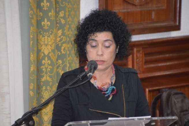 Joséfa Milán, esta mañana en el Pleno de Telde (Foto TA)