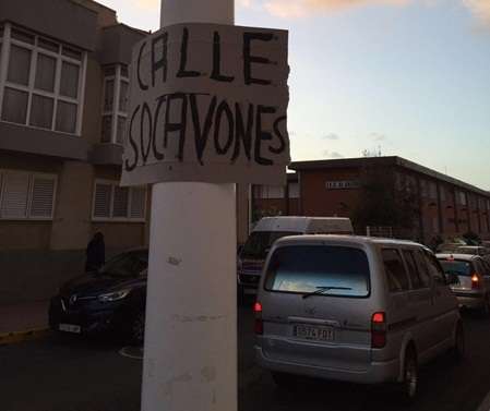 Calle rebautizada en El Calero (Foto TA)