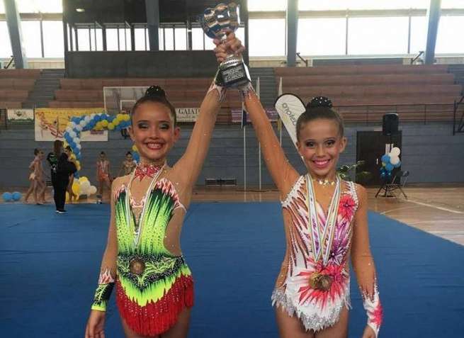 Las dos subcampeonas de Canarias en la categoría Alevín (Foto TA)
