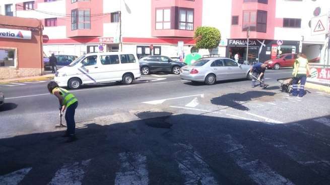 Trabajos en Padre Anchieta (Foto TA)