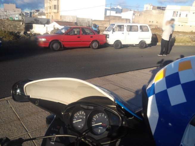 Imagen de los dos vehículos implicados en el accidente (Foto TA)