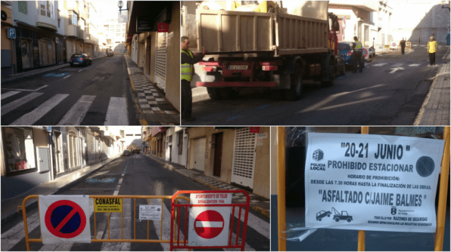 A primera hora de este lunes no había rastro de los trabajos anunciados por Vías y Obras (Foto TA)