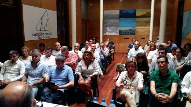 Pablo Rodríguez, concejal y diputado regional, en el Consejo Político Nacional de CC de este sábado en la capital grancanaria (Foto TA)