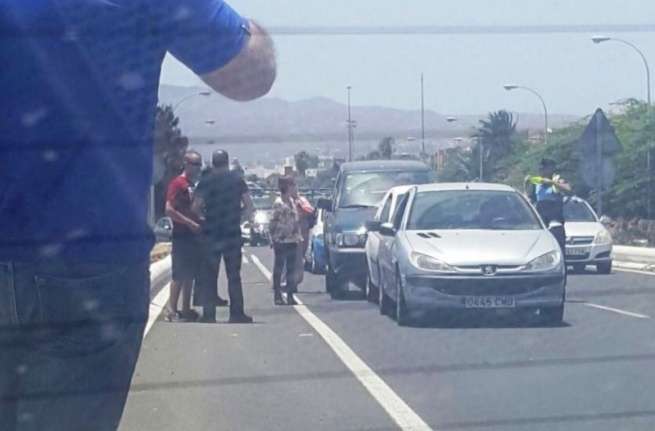 El suceso ocurrió hace unos minutos cerca de la rotonda de Las Tazas en dirección hacia La Garita (Foto TA)