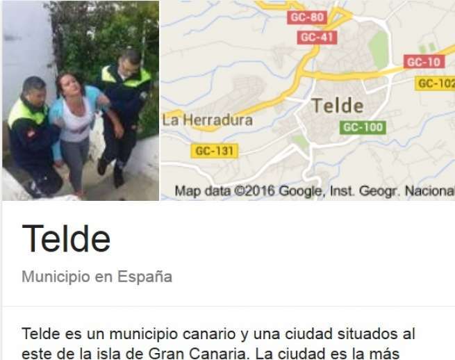 Imagen del buscador cuando se pone la palabra Telde (Foto Google)
