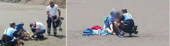 Agentes y personal del SUC atienden al joven (Foto TA)