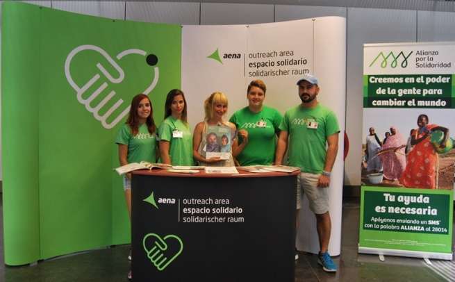 Estand de la citada ONG en Gando (Foto TA)