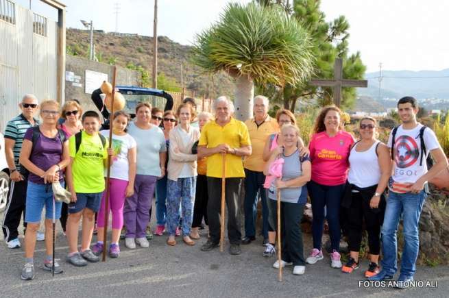 La expedición a la altura de la Cuesta del Valle (Foto Francisco J. Santana)