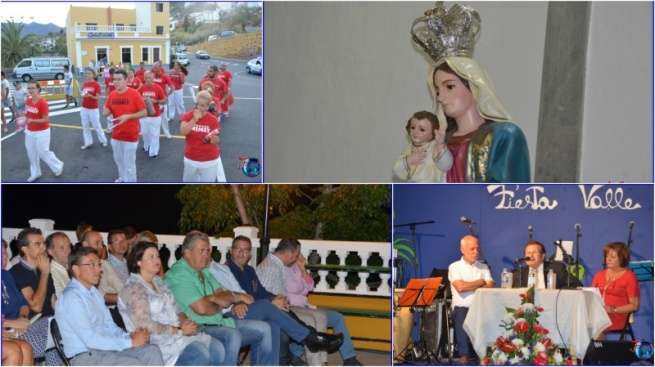 Mosaico de fotos de los actos de este sábado en el Valle de San Roque, en el arranque de las fiestas (Foto Francisco J. Santana)