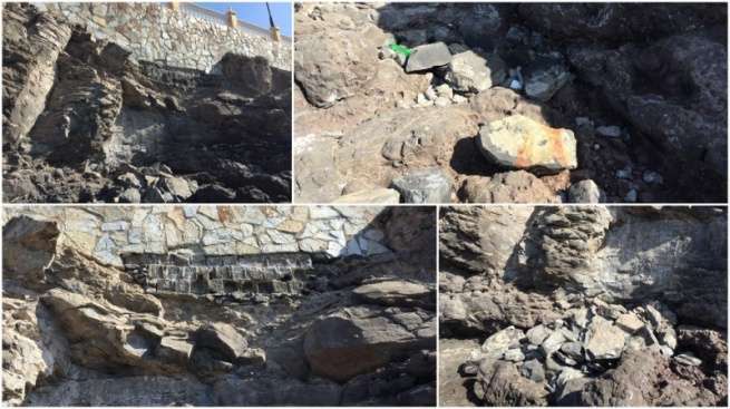 Álbum de fotos de los desprendimientos ocurridos en los riscos de Clavellinas (Foto TA)