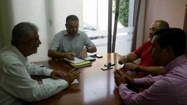 Reunión de coordinación presidida por el alcalde en funciones, el socialista Alejandro Ramos (Foto TA)