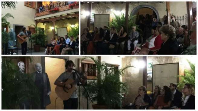 Momento de concierto de anoche en la Casa-Museo León y Castillo (Foto TA)