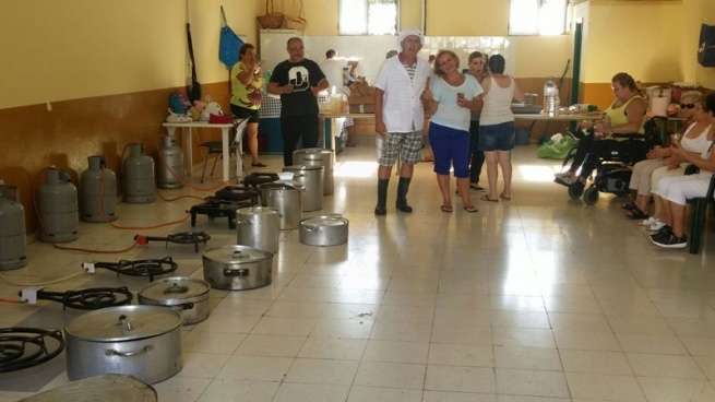 Fogones para el sancocho en Casas Nuevas (Foto TA)