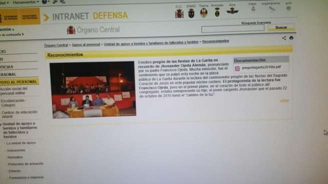 Captura de la web del Ministerio de Defensa (Foto TA)