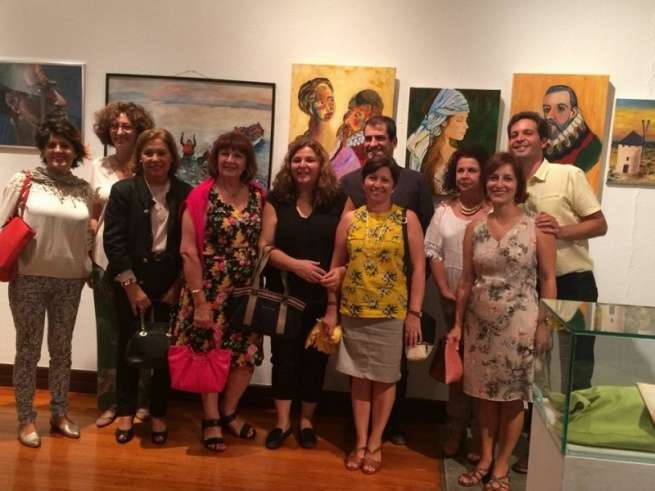 Artistas que participan en la muestra de la academia de arte teldense (Foto TA)