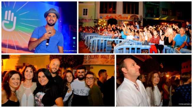 Diferentes momentos del concierto de anoche en Los Llanos (Foto TA)