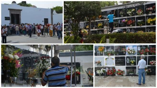 El día de los difuntos en el cementerio de San Juan (Foto TA)