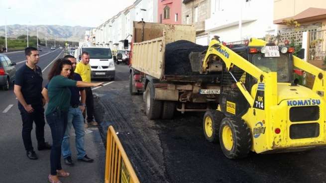El concejal de Vías y Obras supervisó este jueves las obras (Foto TA)